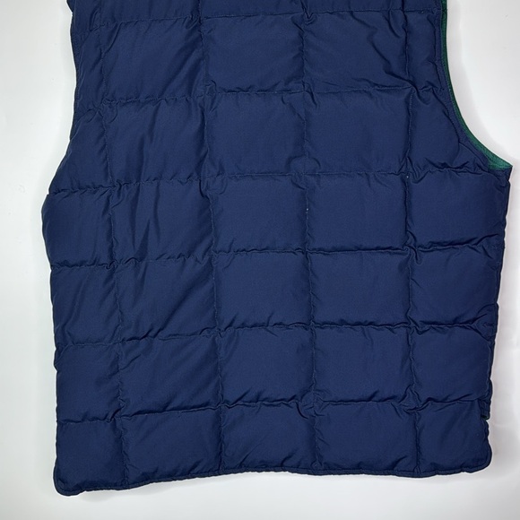 Vintage Eddie Bauer Goose Down Reversible Green Blue Puffer Vest Size Large - Picture 6 of 9